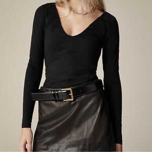 J. Crew Black Long Sleeve Top Size Small